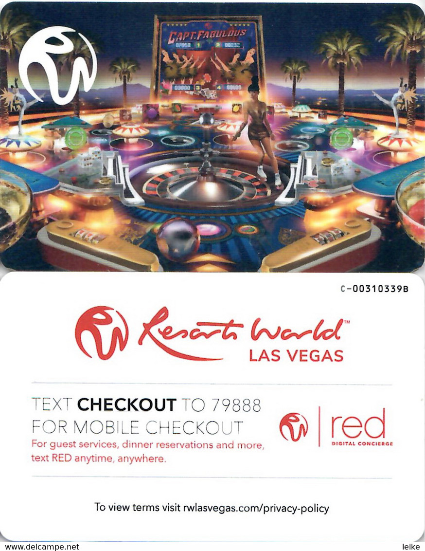 Resort World -3297- Las Vegas- Hotelkarte, Hotel Key Card, Roomkey - Cartes D'hotel