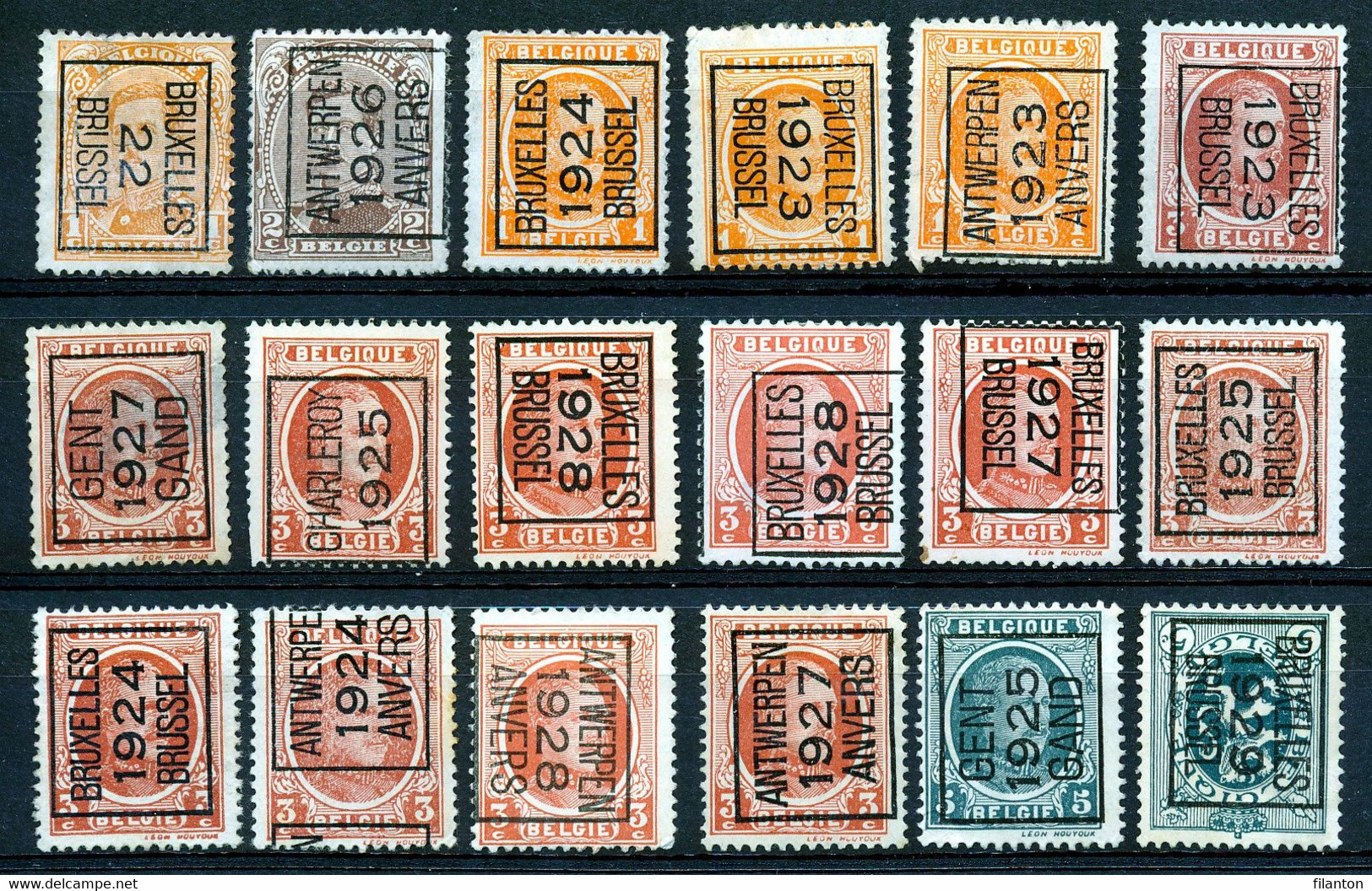 BELGIE - TYPO-PRECANCELS - Selectie 521 - Zonder Gom/sans Gomme - Sobreimpresos 1922-31 (Houyoux)