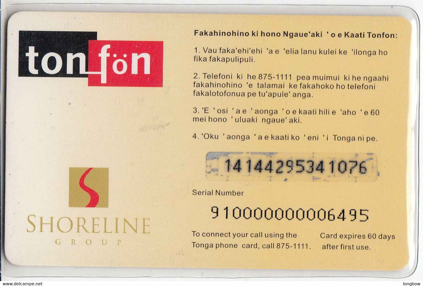 Tonga TonFon  Prepaid Card TOP$10 - Tonga