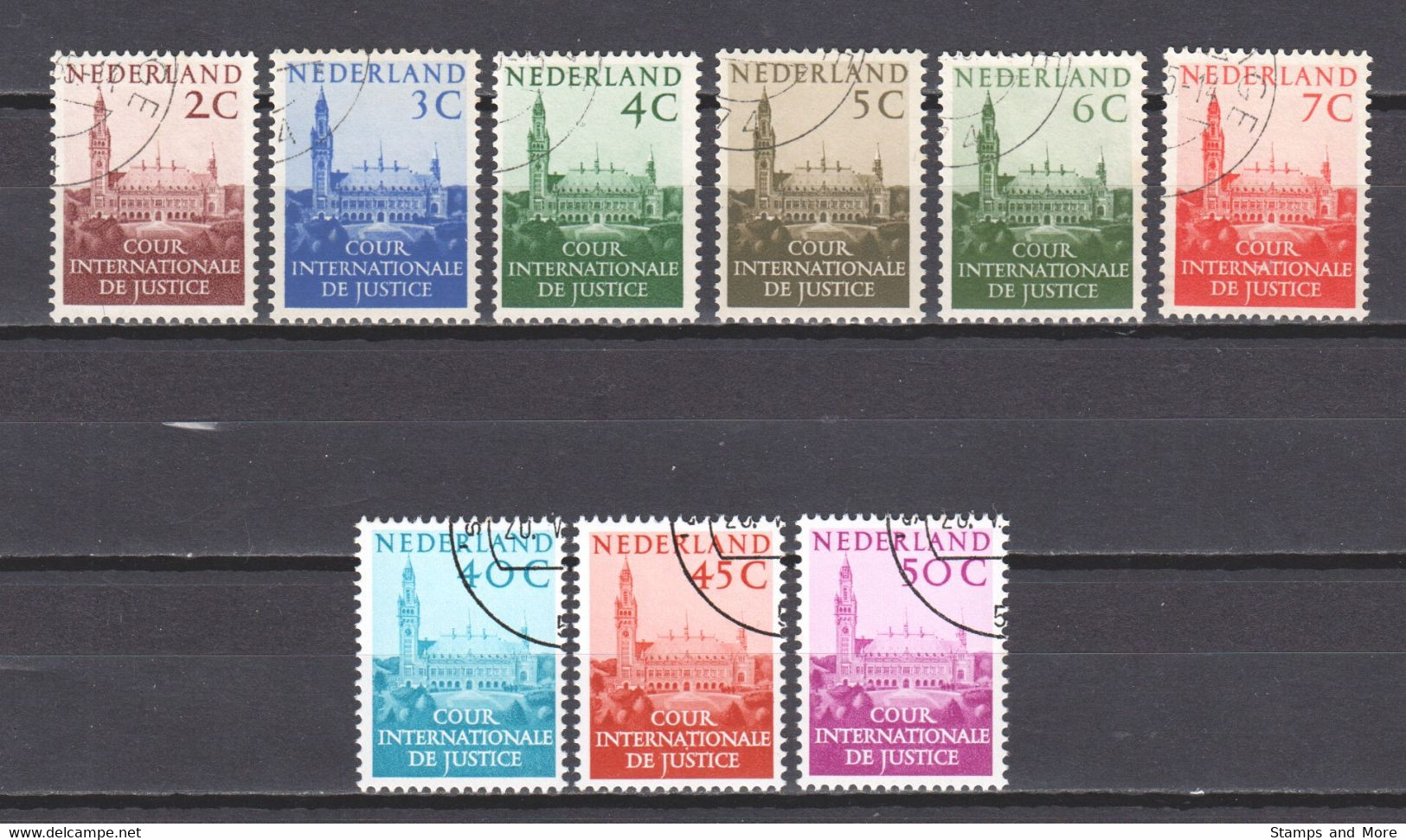 Netherlands 1951-1977 NVPH Dienst D27-32 + D41-43 (COUR DE JUSTICE) Canceled - Dienstmarken