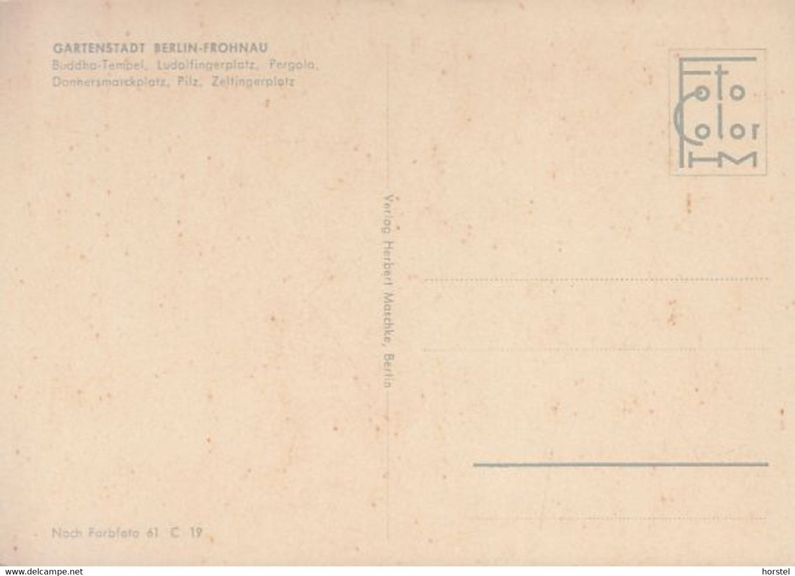 D-13465 Berlin - Frohnau - Alte Ansichten - Zeltinger Platz - Donnersmarckplatz - Ludolfingerplatz - Reinickendorf