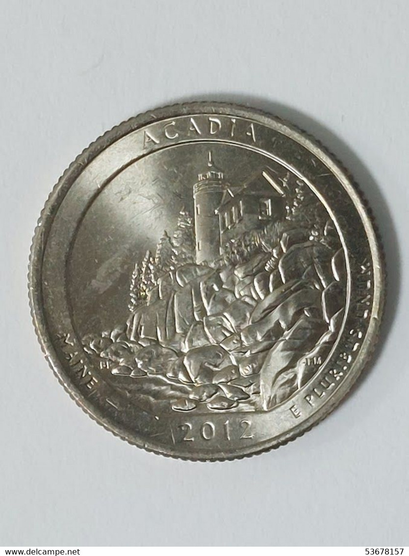 USA - ¼ Dollar, 2012P, Acadia National Park Quarter, Unc, KM# 521 - 2010-...: National Parks