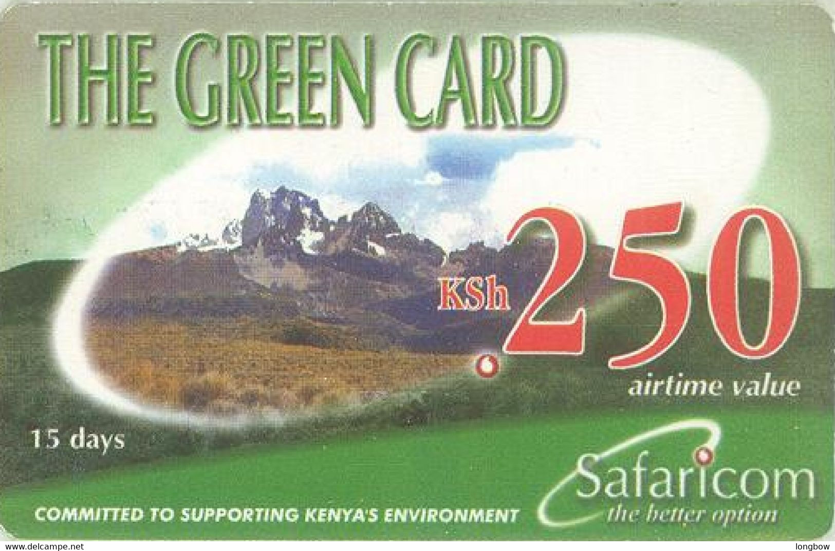 Kenya Safaricom The Green Card 250 KSh-exp.30-06-2003 - Kenia
