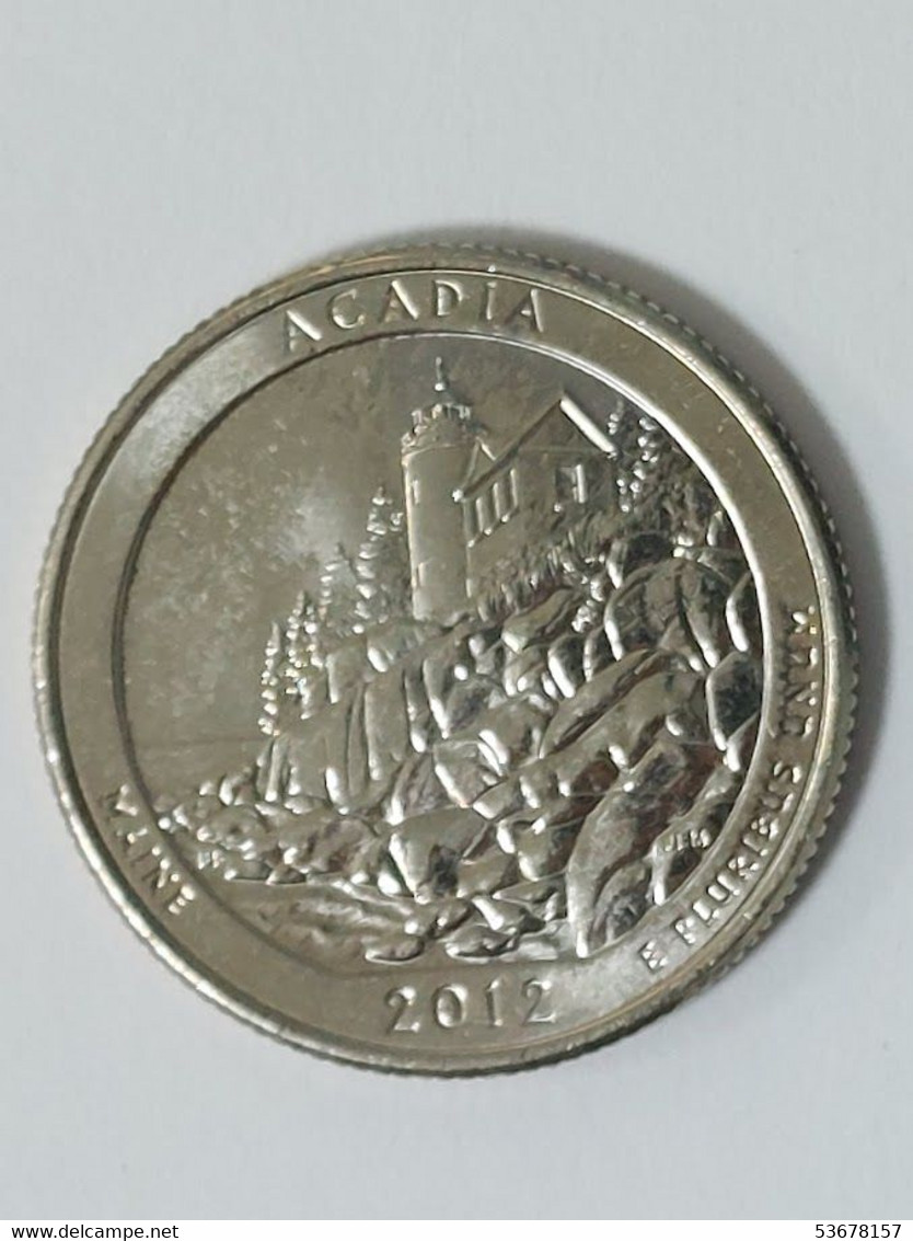 USA - ¼ Dollar, 2012D, Acadia National Park Quarter, Unc, KM# 521 - 2010-...: National Parks