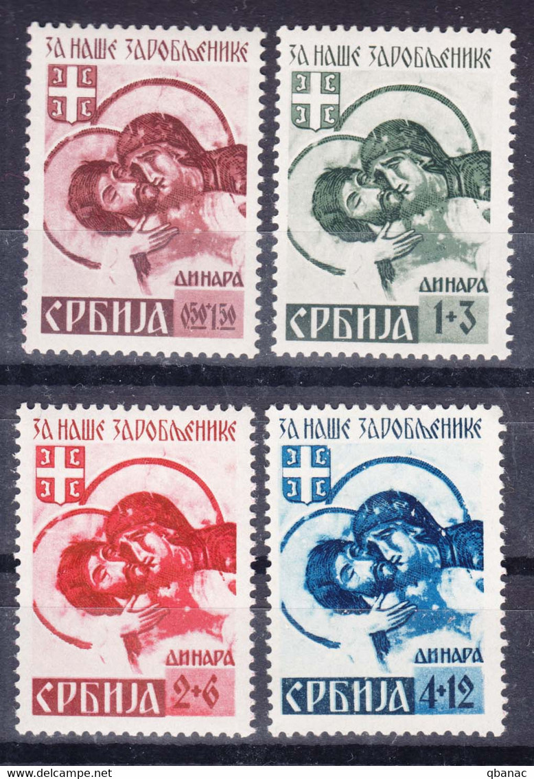 Germany Occupation Of Serbia - Serbien 1941 Mi#54-57 II Mint Never Hinged (blue Stamp MNG) - Occupation 1938-45