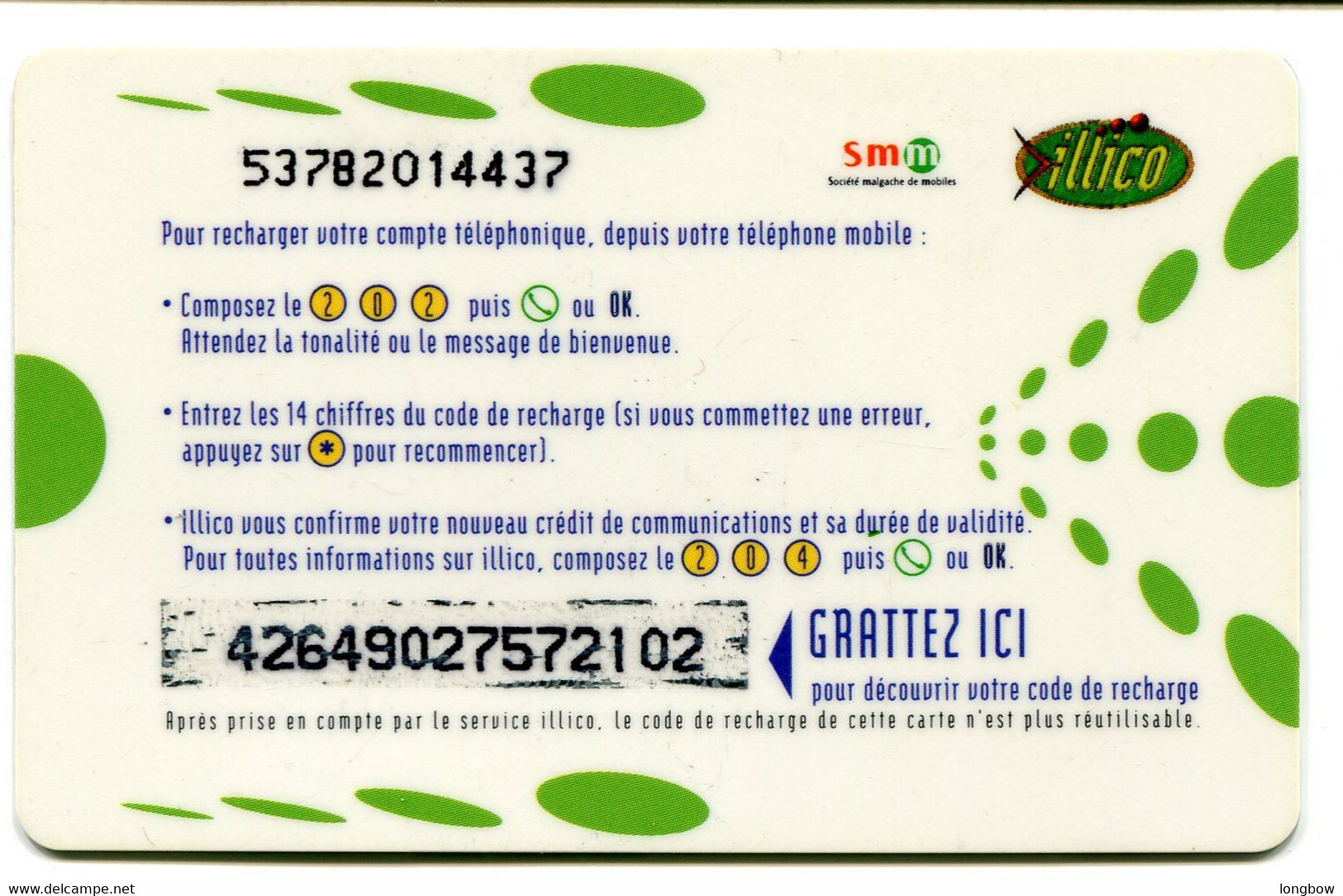 Madagascar Illico Prepaid Card 25000 Fmg - Madagascar