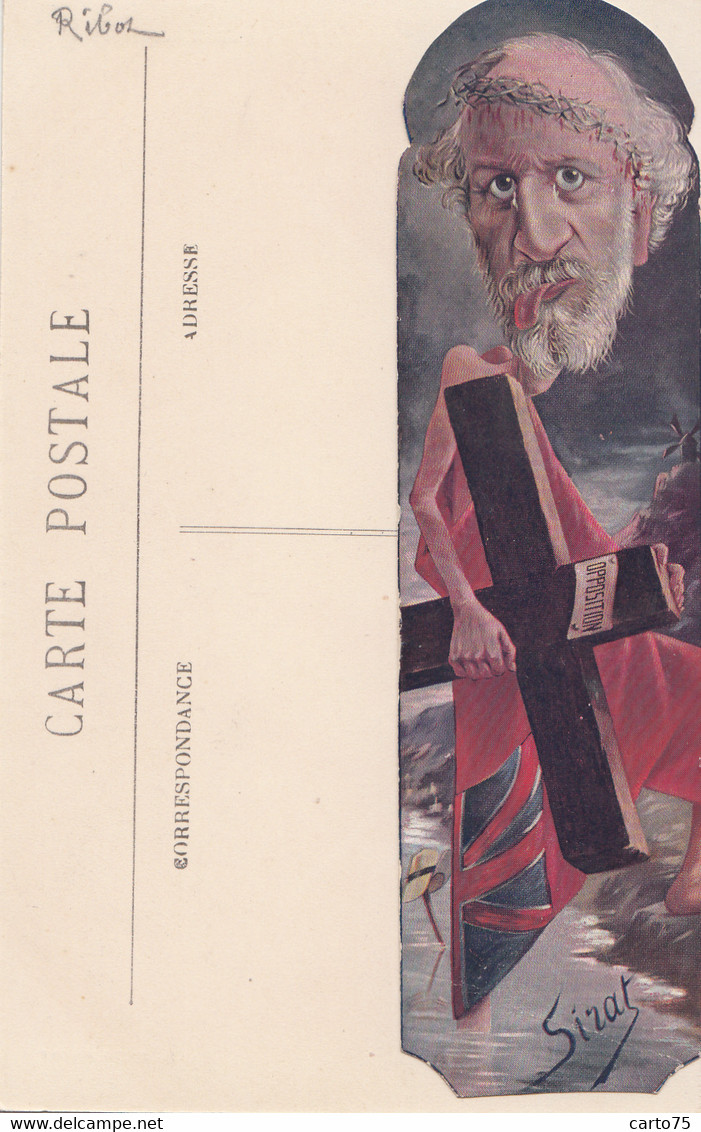 Politique - Sénateur Pas-de-Calais Opposition A. Ribot - Chromo Sirat Caricature Christ Langue - Peintre Goya - Political Parties & Elections