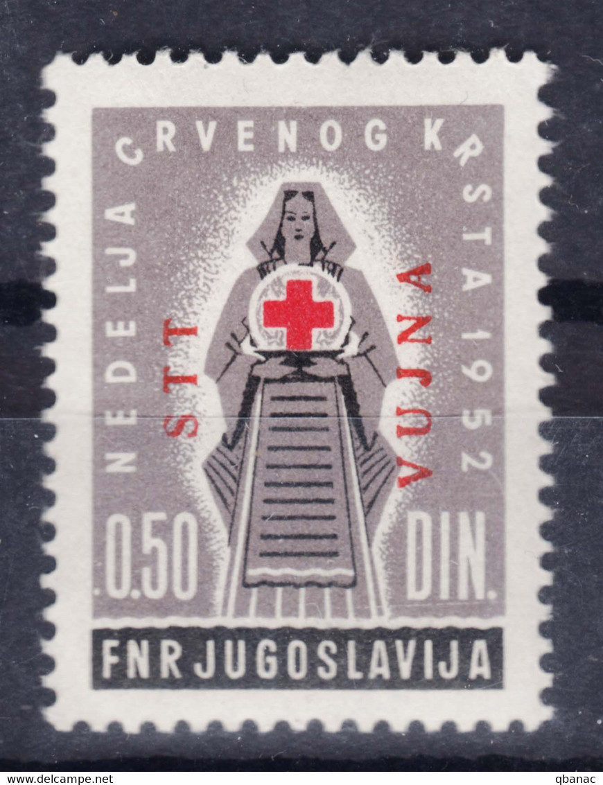 Italy Yugoslavia Trieste Zone B, Red Cross Porto 1952 Sassone#65 Mint Never Hinged - Neufs