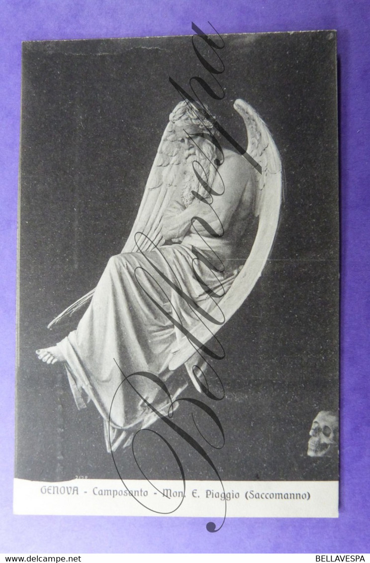Genova Camposanto & Sculpteur  F.Fabiani 1872 - 3 X Cpa Ange Angel Engel - Monuments