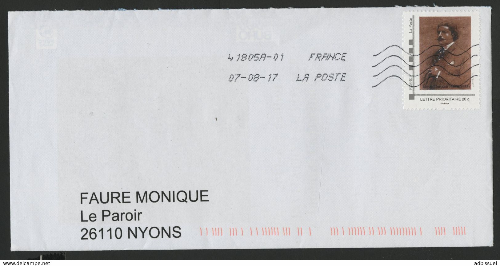 MonTimbreaMoi "Lucien Durosoir" Sur Enveloppe - Covers & Documents