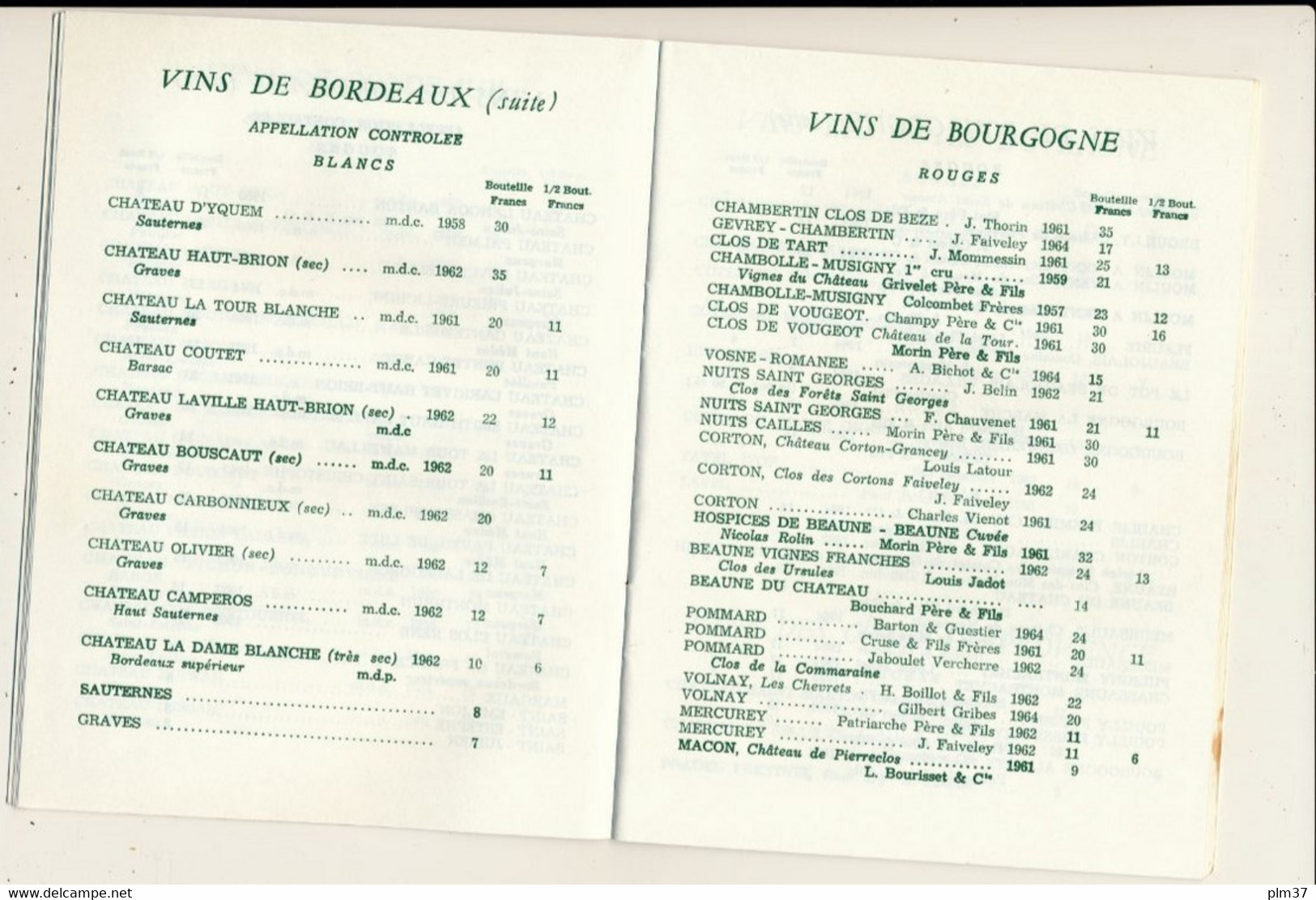 PAQUEBOT FRANCE, Ligne De New York 1967 - Carte Des Vins - Sonstige & Ohne Zuordnung