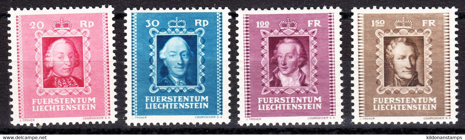 Liechtenstein 1942, Mint Mounted, Sc# 181-184, SG ,Yt - Ongebruikt