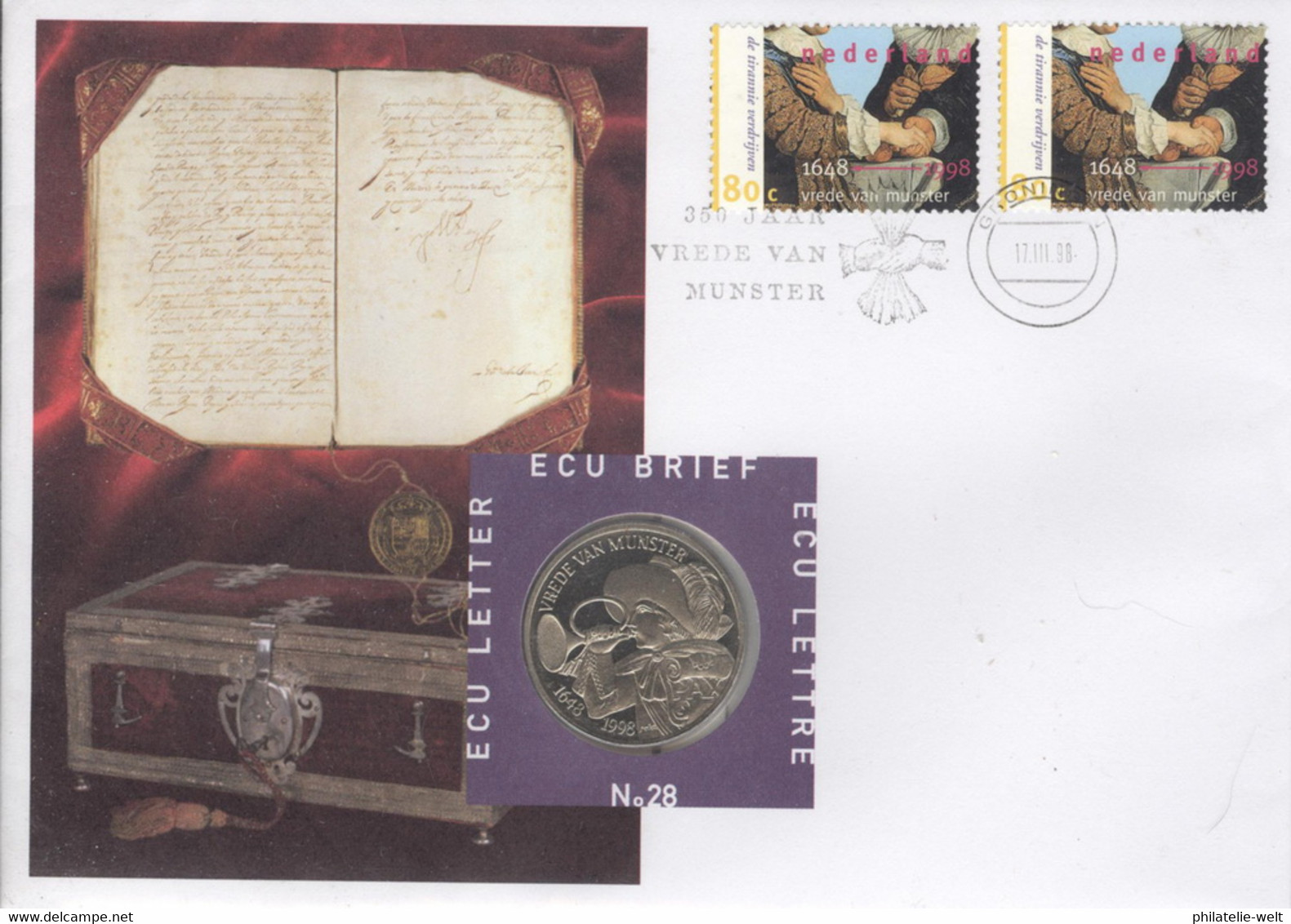 Niederlande 2x1649 Auf ECU-Brief - FDC