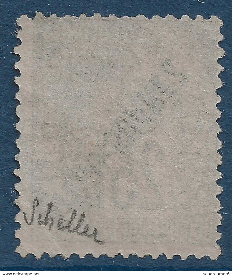 France Colonies Diego SUAREZ N°20a (  ) 25c Noir Sur Rose Variété Surcharge Renversée TTB Signé SCHELLER - Unused Stamps