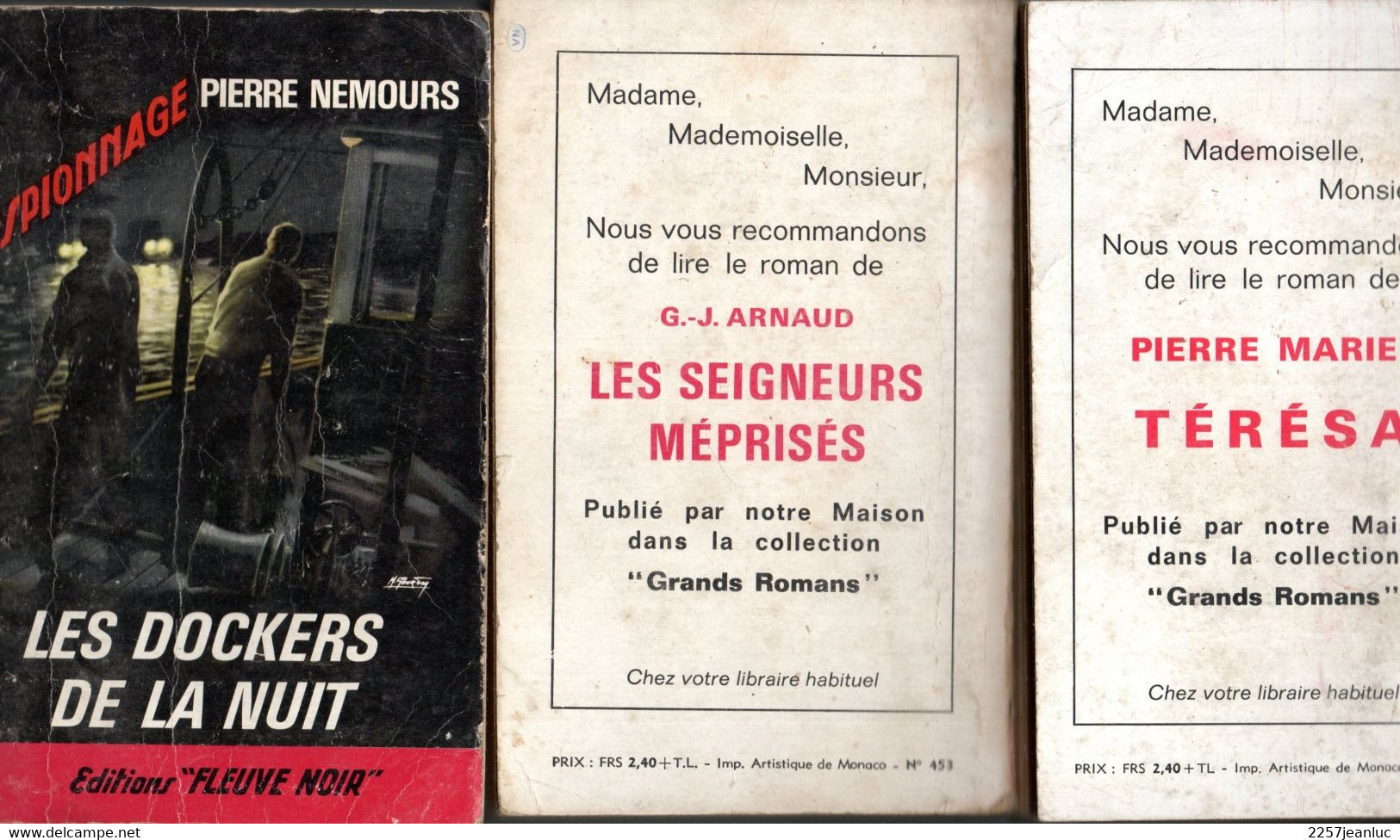 3 Romans Espionnage -  Editions Fleuve Noir Divers  N: 453 N: 472 Et 481  De 1964   Et 1965 - Fleuve Noir