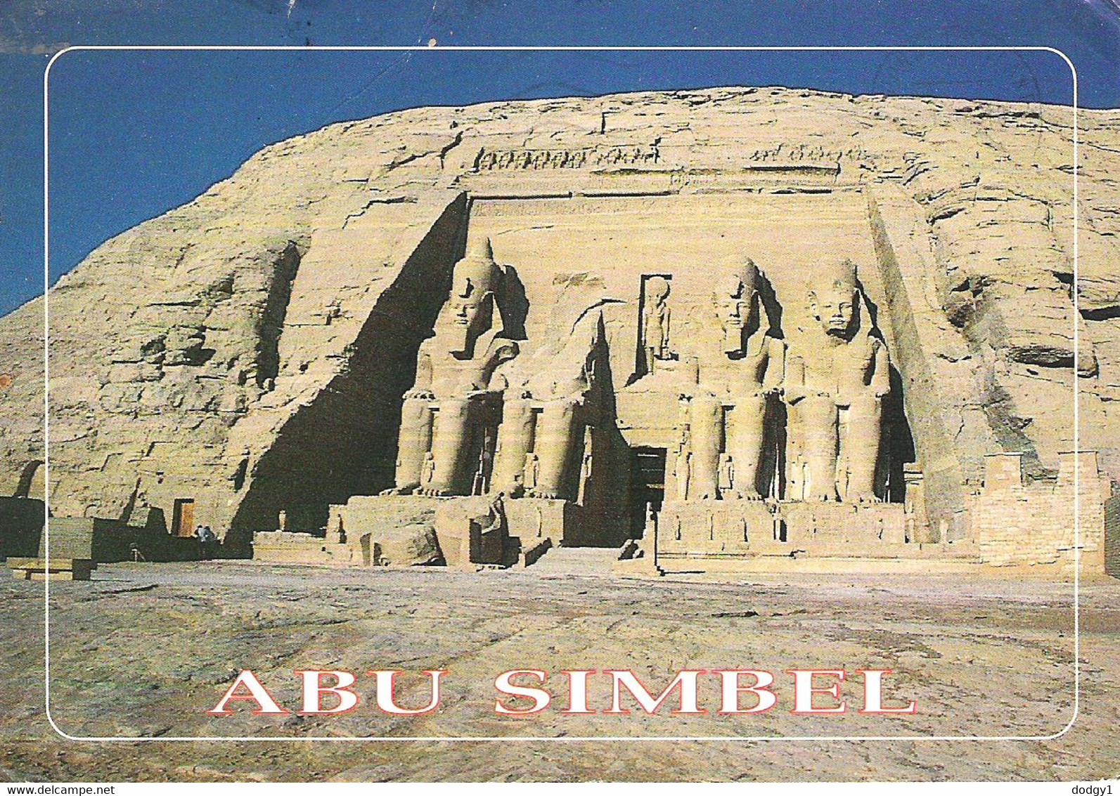 RAMSES TEMPLE, ABU SIMBEL, EGYPT. USED POSTCARD J2 - Temples D'Abou Simbel