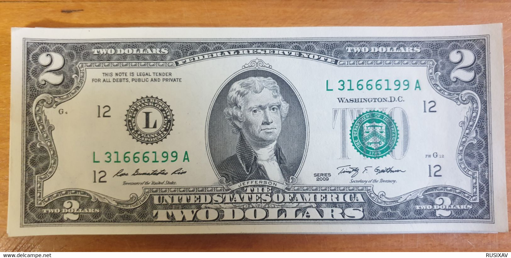 Billet 2 Dollars Américain 2009 Neuf - Sonstige – Amerika