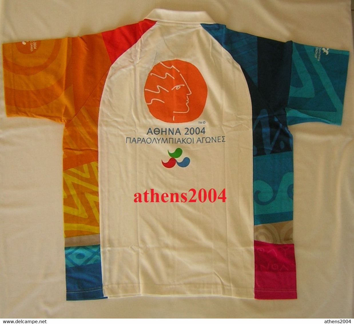 Athens 2004 Paralympic Games, Volunteers Polo Shirt Size L - Apparel, Souvenirs & Other