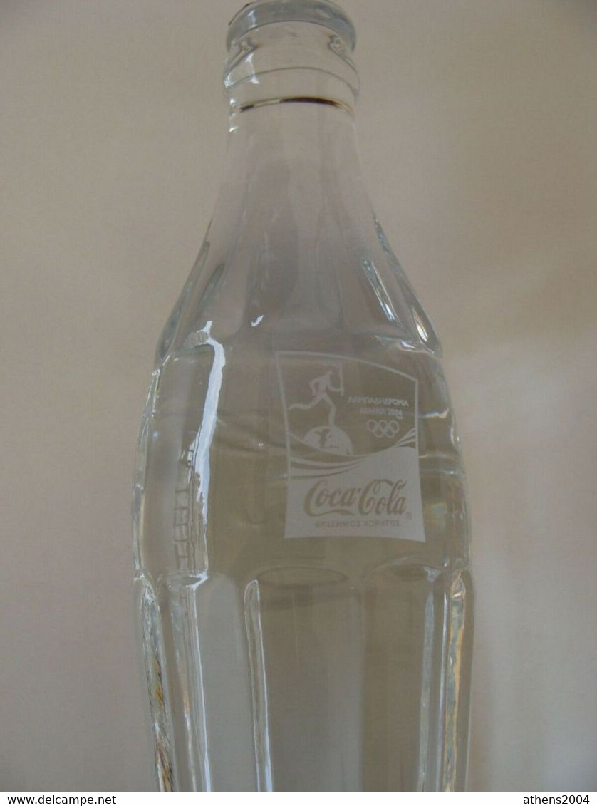 Athens 2004 Olympic Games - Crystal Bottle Of Coca Cola Torch Relay, L.E. - Apparel, Souvenirs & Other