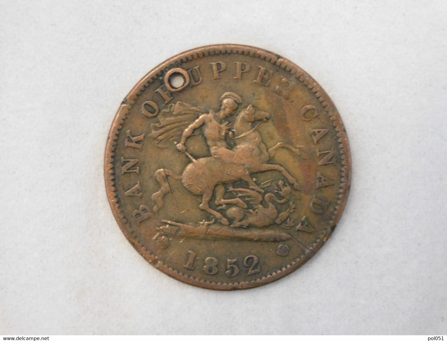 Bank Token 1852 OF UPPER CANADA ONE PENNY - Professionals / Firms