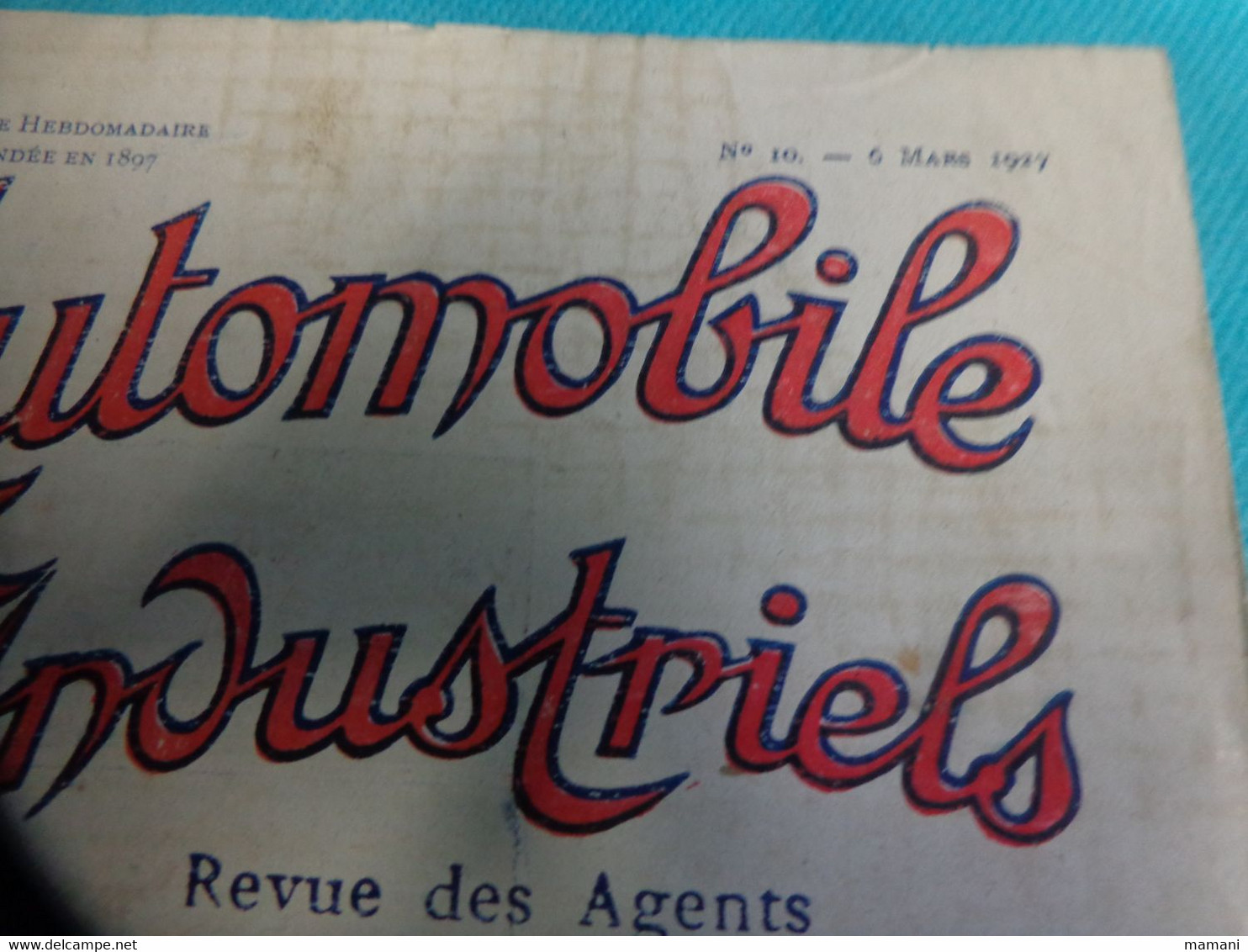 Cycles Et Automobile Industriels  6 Mars 1927 - 1900 - 1949