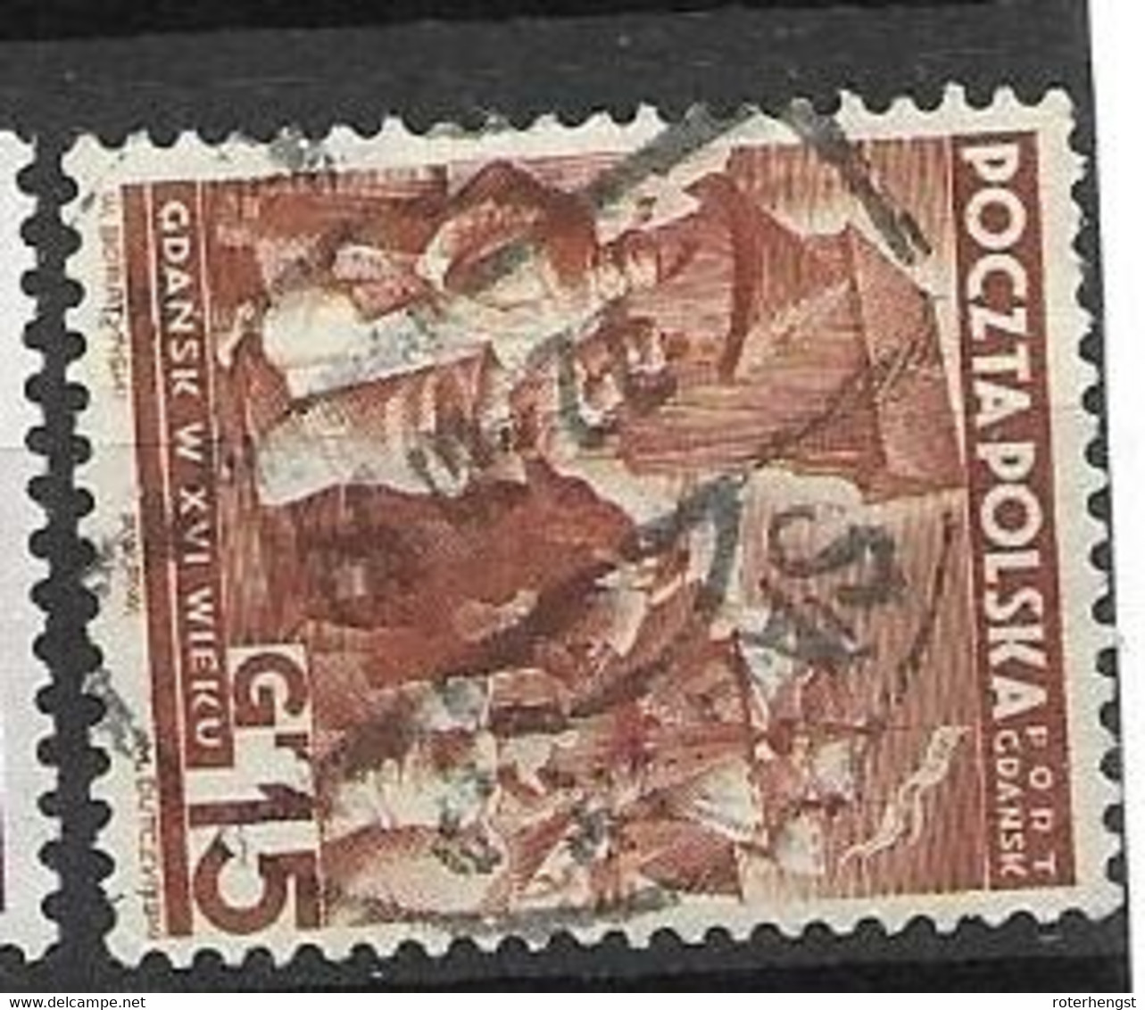 Poland Port Gdansk Used 1938 25 Euros Very Good SANOK Cancel - Occupations