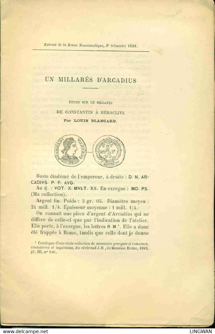 Un Millarès D'Arcadus Etude Sur Le Millarès De Constantin à Héraclivs - Books & Software
