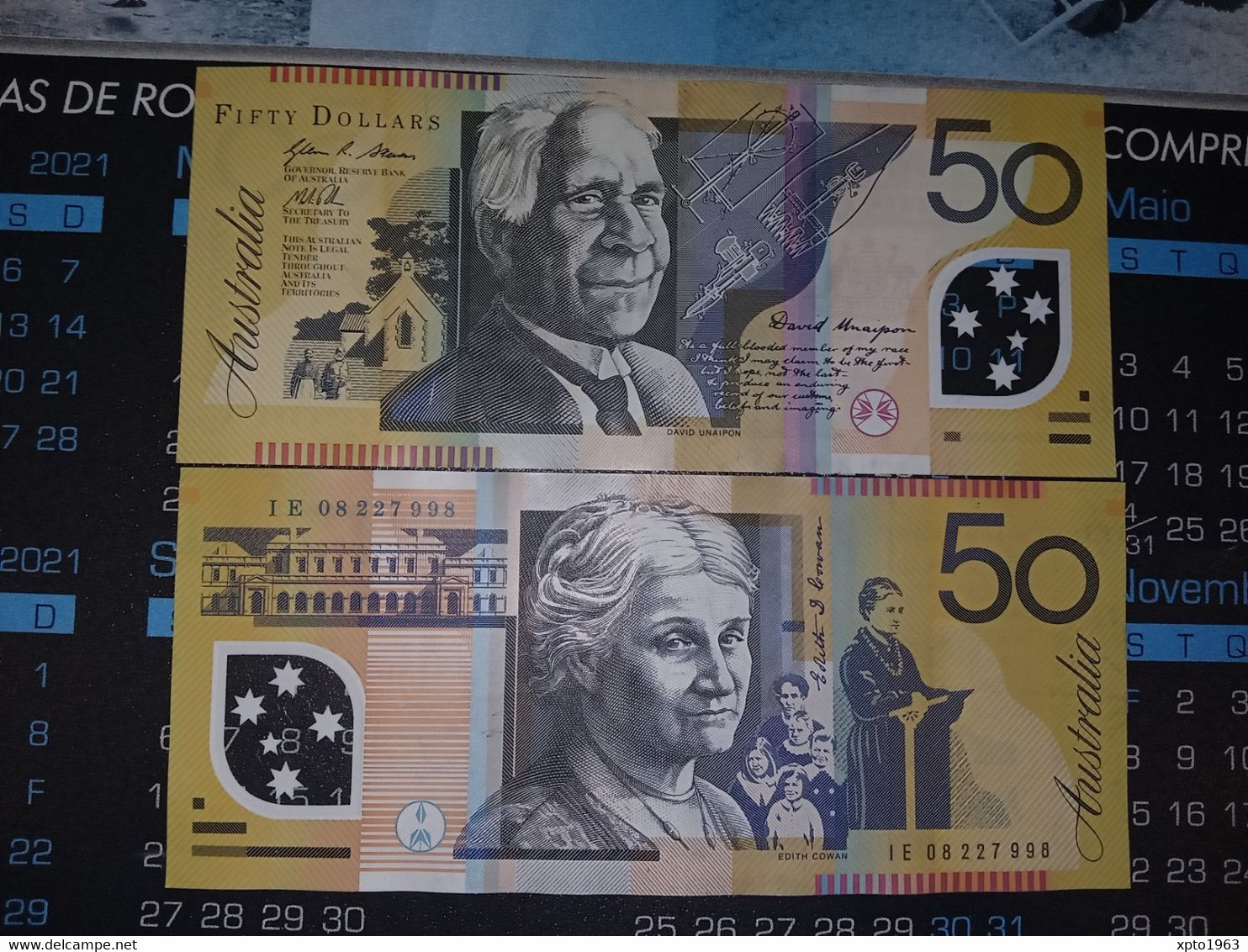 AUSTRALIA 50 DOLLARS 2005/2013 - S/n: IE 08 227 998 -  P 60 POLYMER See Scann - 2005-... (polymère)