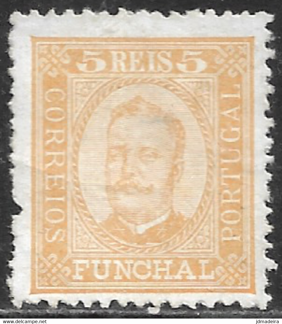 Funchal – 1892 King Carlos 5 Réis Mint Stamp - Funchal