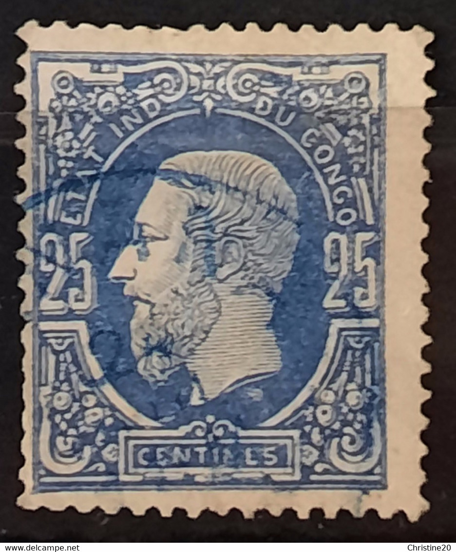 Congo Belge 1886 N°3 Ob Bleu TB Cote 45€ - 1884-1894