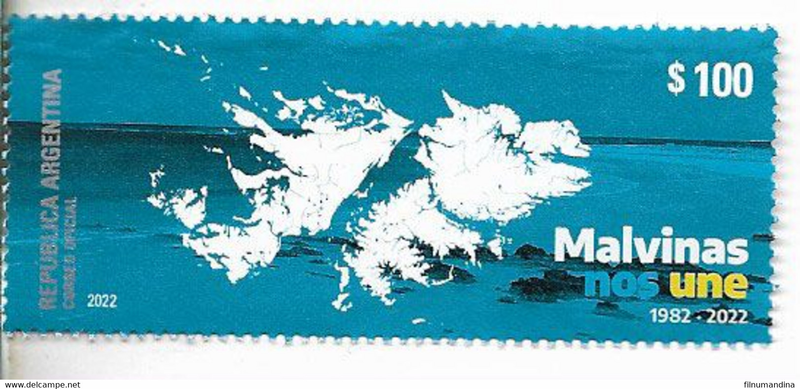 #75099 ARGENTINE,ARGENTINA 2022 MALVINAS (FALKLAND) WAR 40°REMEMBERING MAP MNH - Neufs