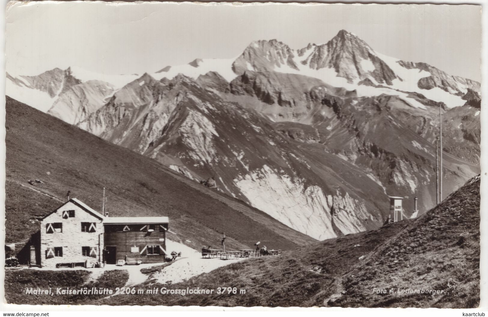 Matrei, Kaisertörlhütte 2206 M Mit Grossglockner 3798 M. -  (1966 - Tirol, Österreich / Austria) - Matrei In Osttirol