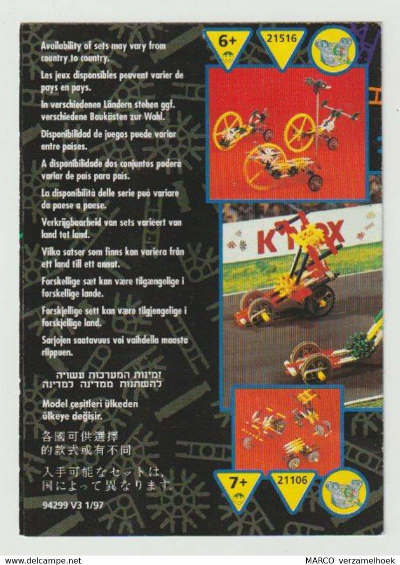 K'NEX Brochure-leaflet Creative Construction 21112-21104 Power - K'nex