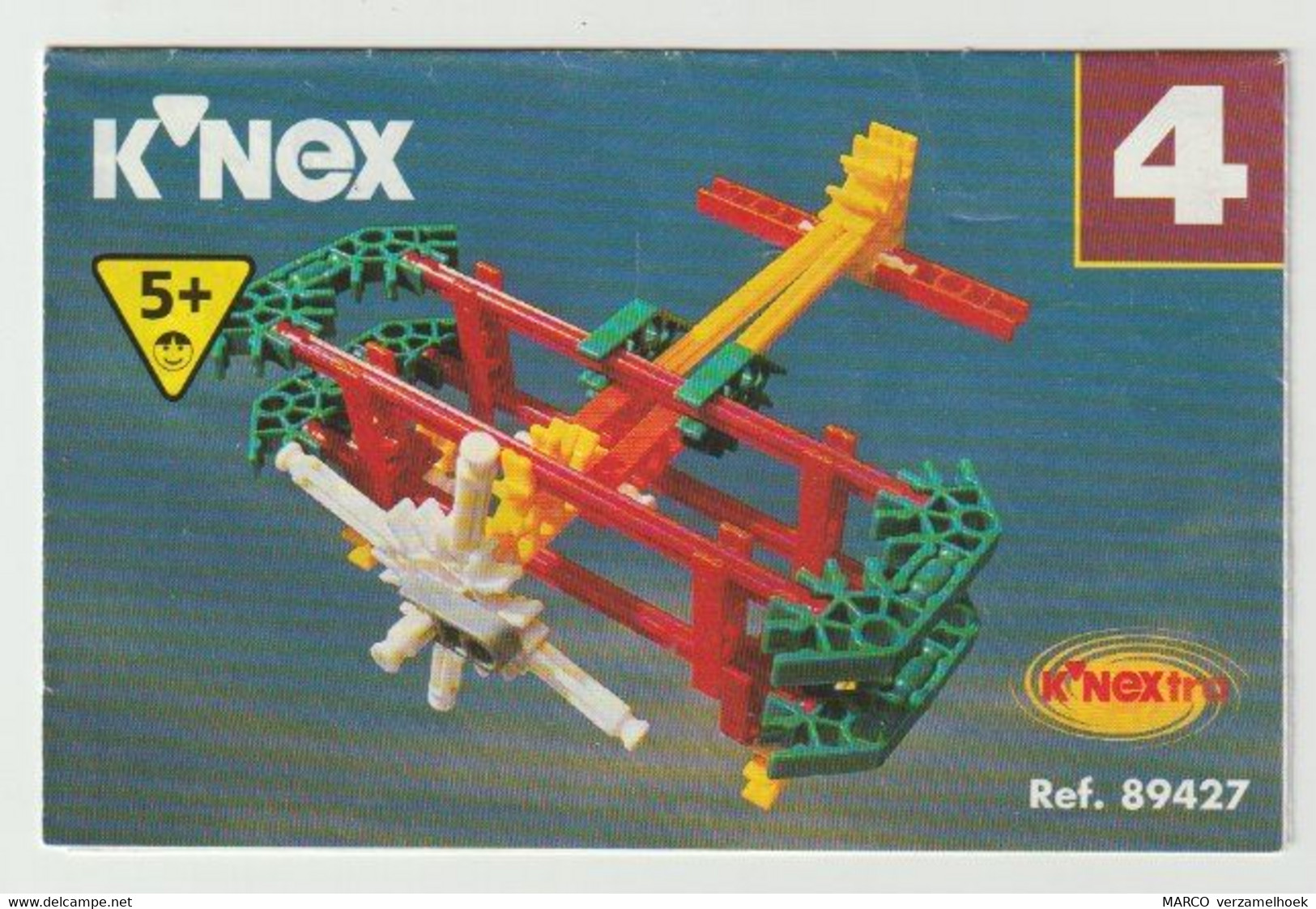 K'NEX Brochure-leaflet Creative Construction 89427 Model 4 K'NEXtra - K'nex