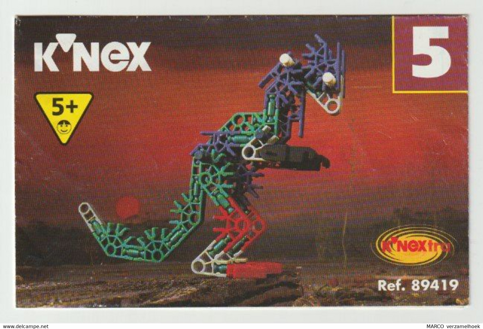 K'NEX Brochure-leaflet Creative Construction 89419 Model 5 K'NEXtra - K'nex