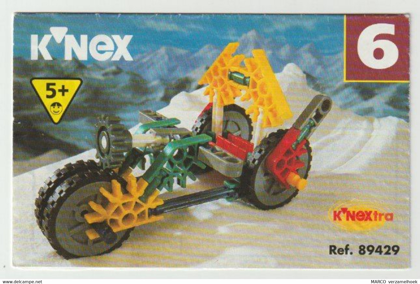 K'NEX Brochure-leaflet Creative Construction 89429 Model 6 K'NEXtra - K'nex