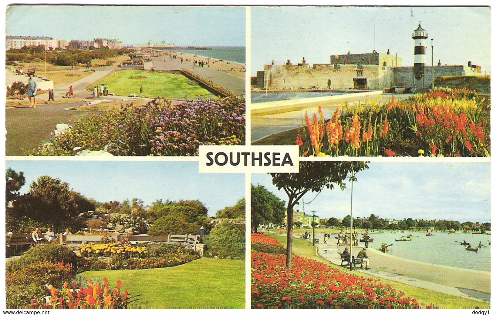 SCENES FROM SOUTHSEA, HAMPSHIRE, ENGLAND. Circa 1974. USED POSTCARD J3 - Portsmouth