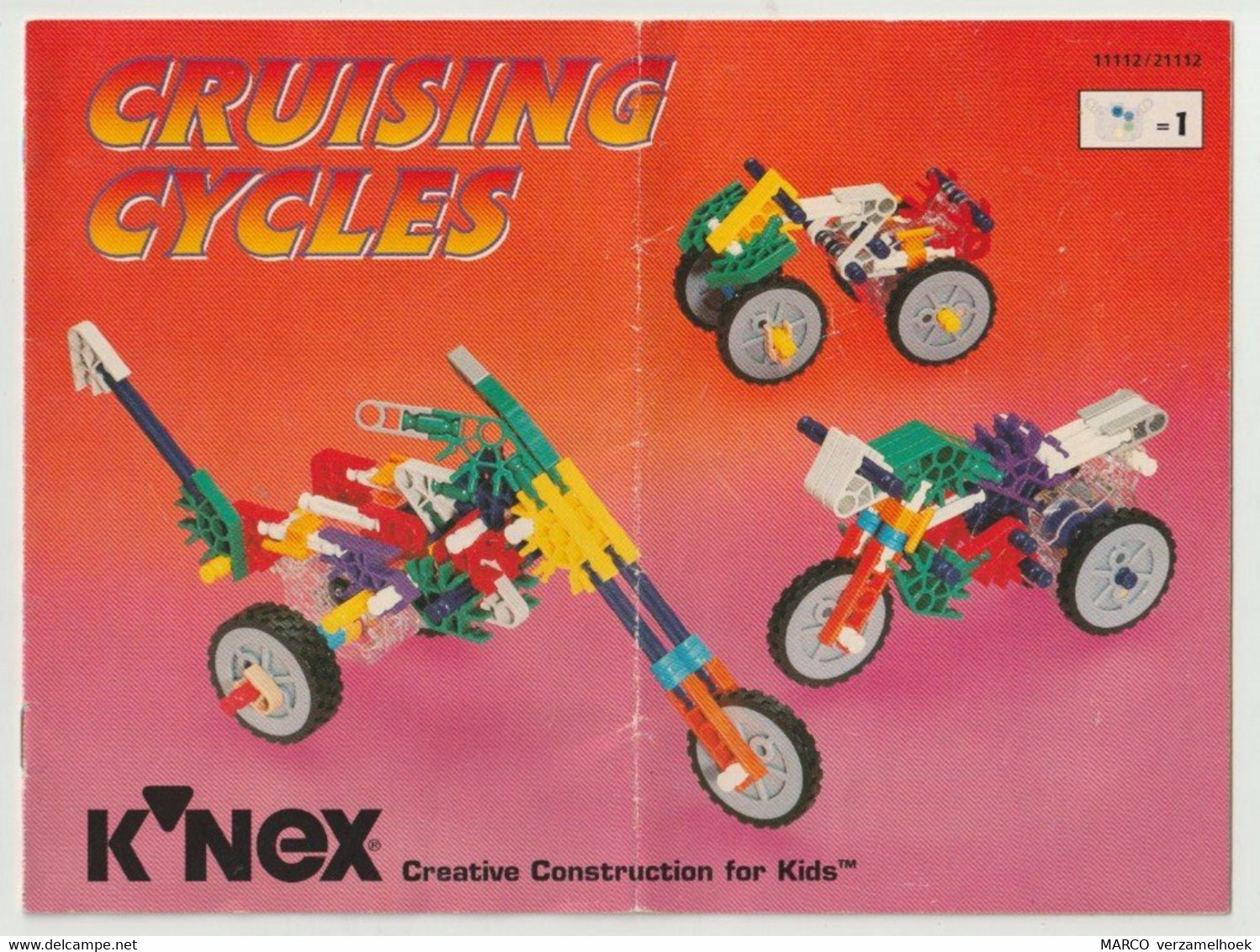 K'NEX Brochure-leaflet Creative Constructions Cruising Cycles 11112/21112 - K'nex