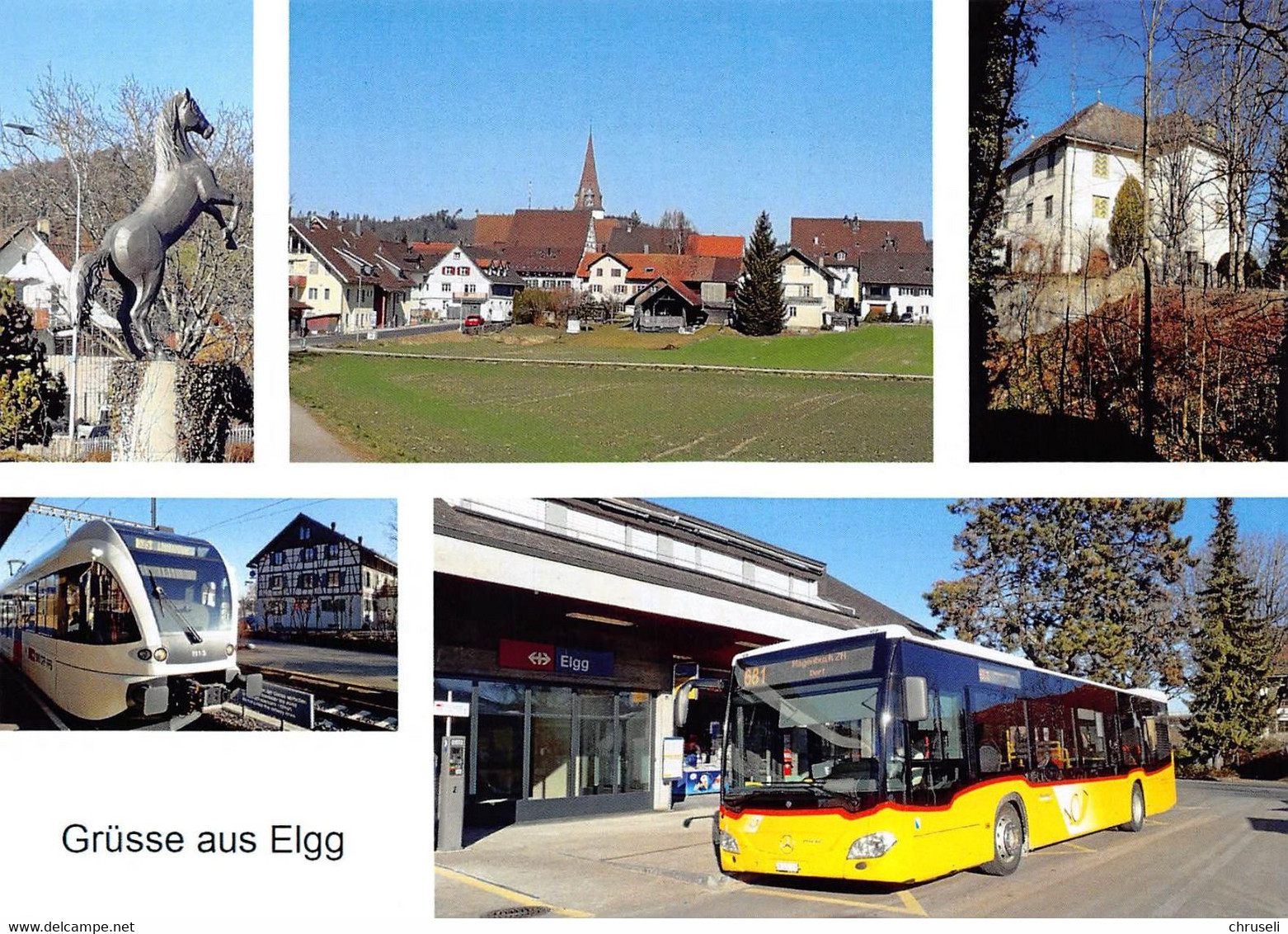 Elgg ZH 5 Bild Postauto  Q  Limitierte Auflage! - Elgg