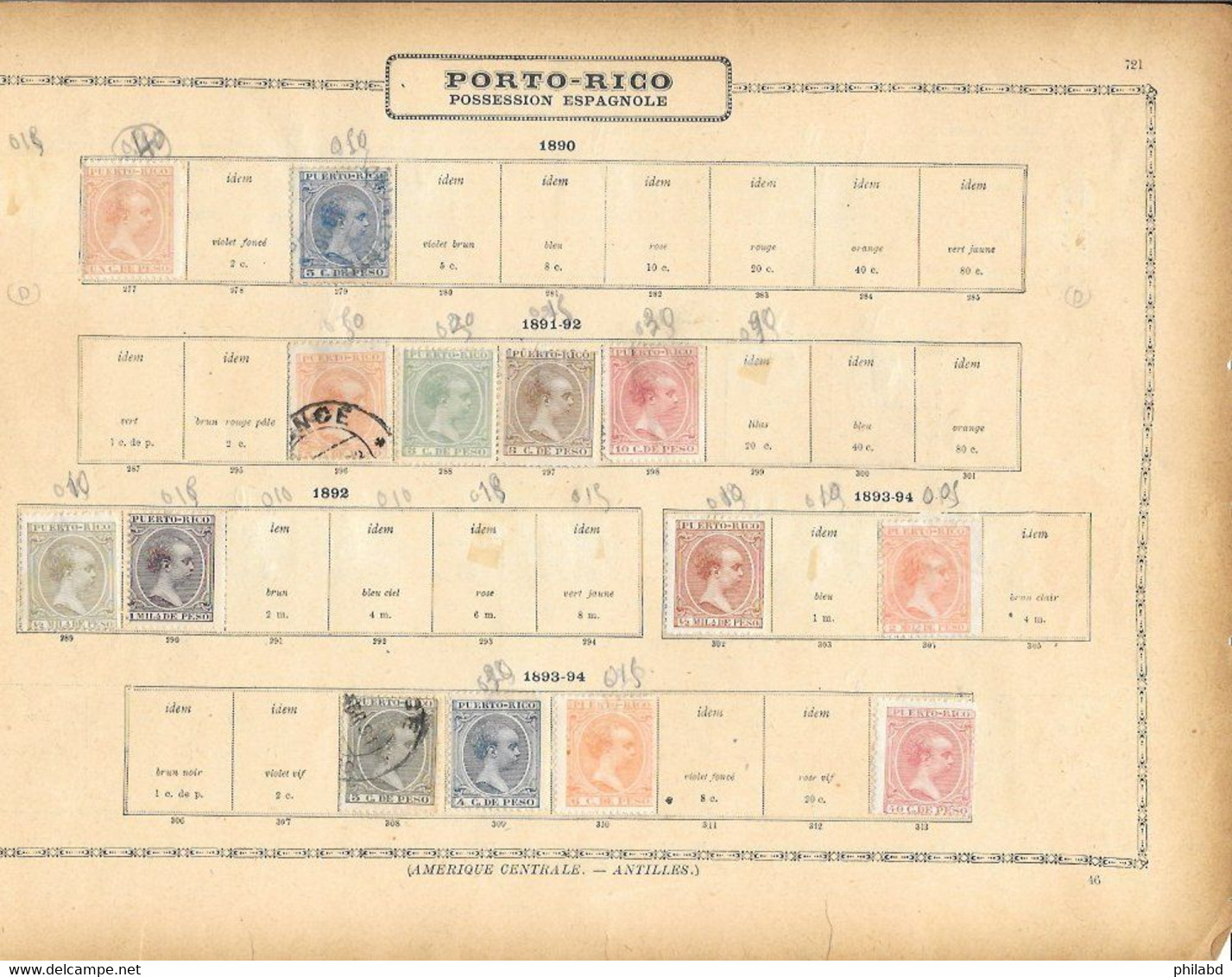 Puerto Rico Classiques Lot De 53 TP 1873-1900 - Puerto Rico