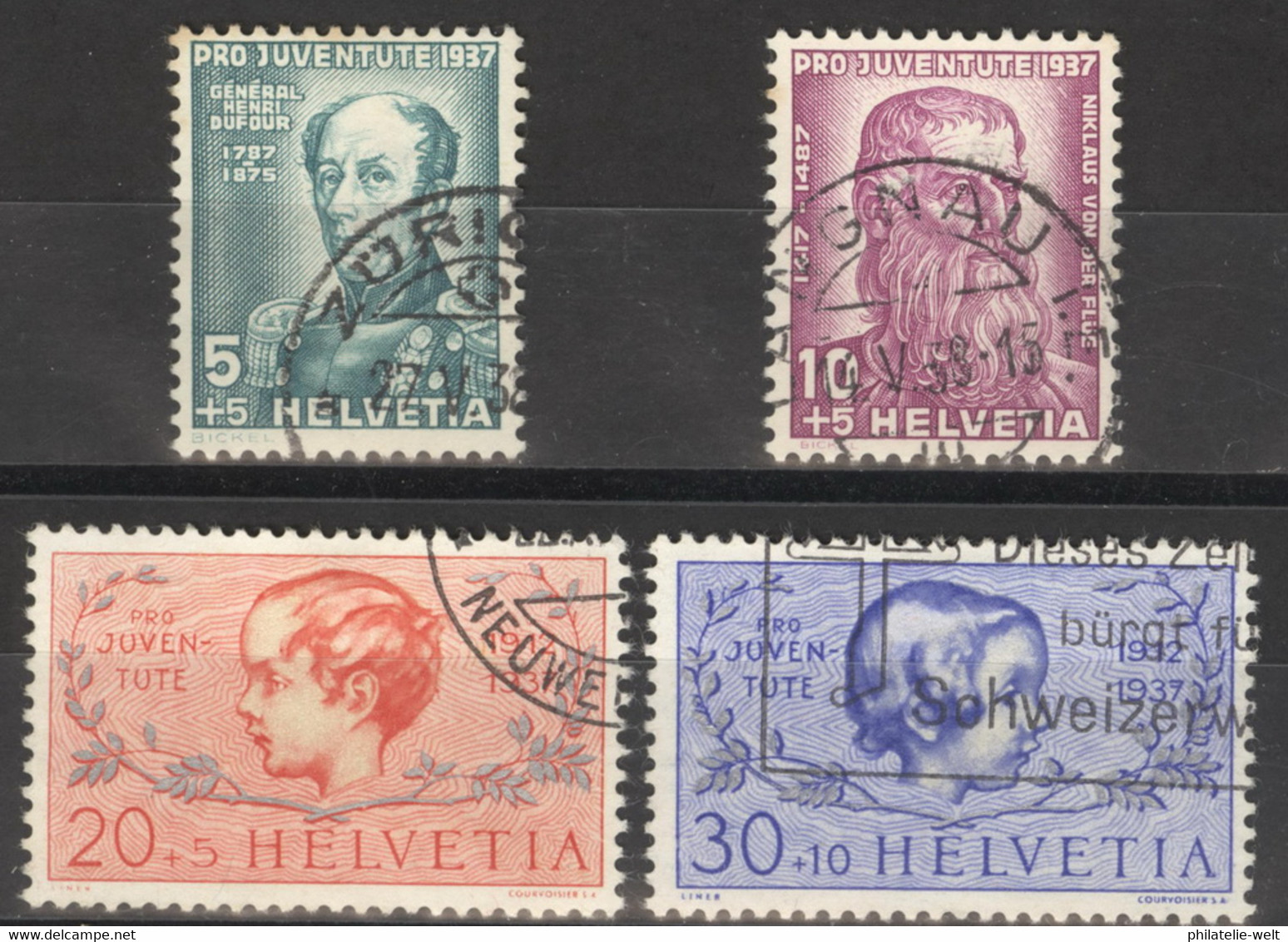 Schweiz 314/17 O - Oblitérés