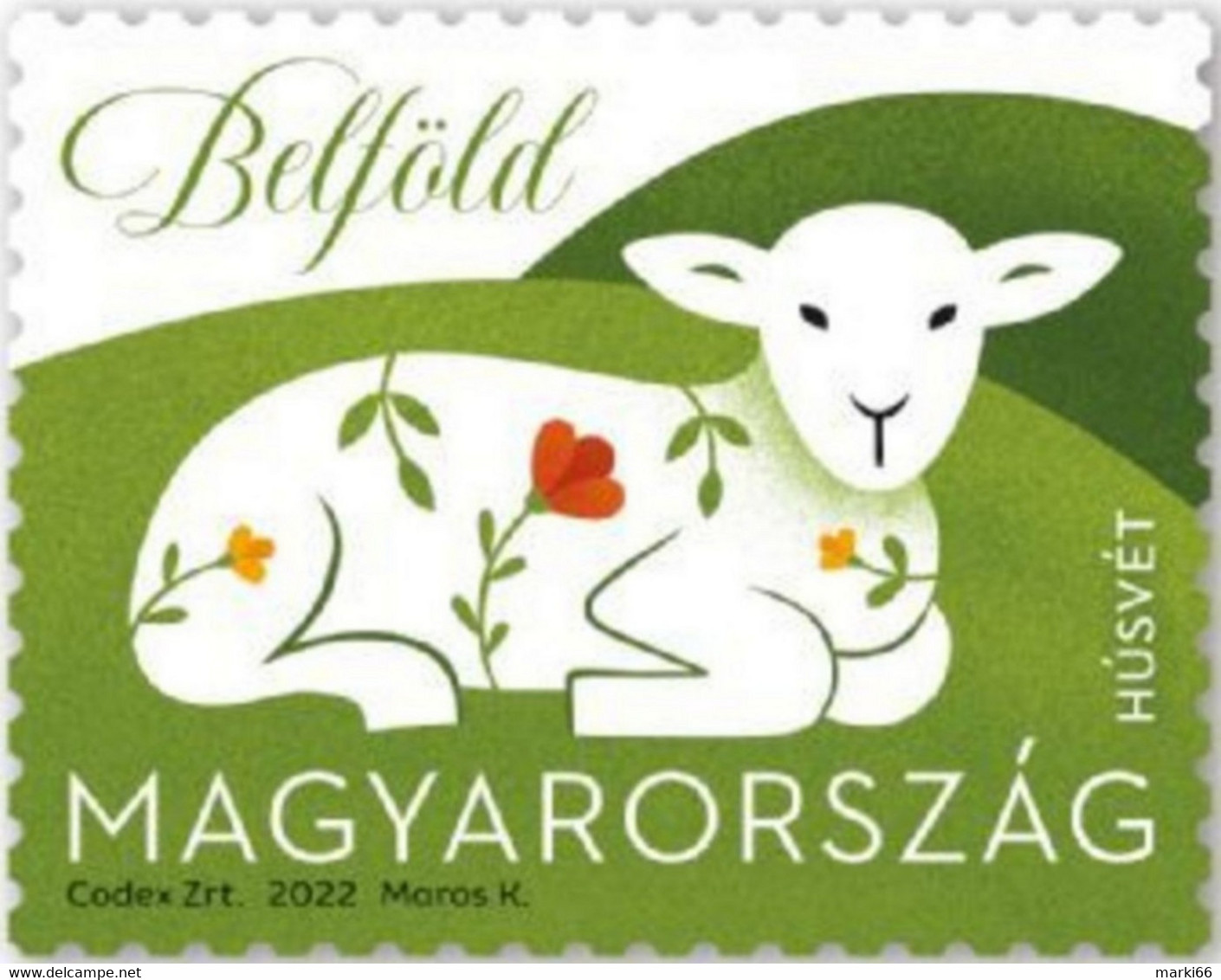 Hungary - 2022 - Easter - Mint Self-adhesive Stamp - Ongebruikt