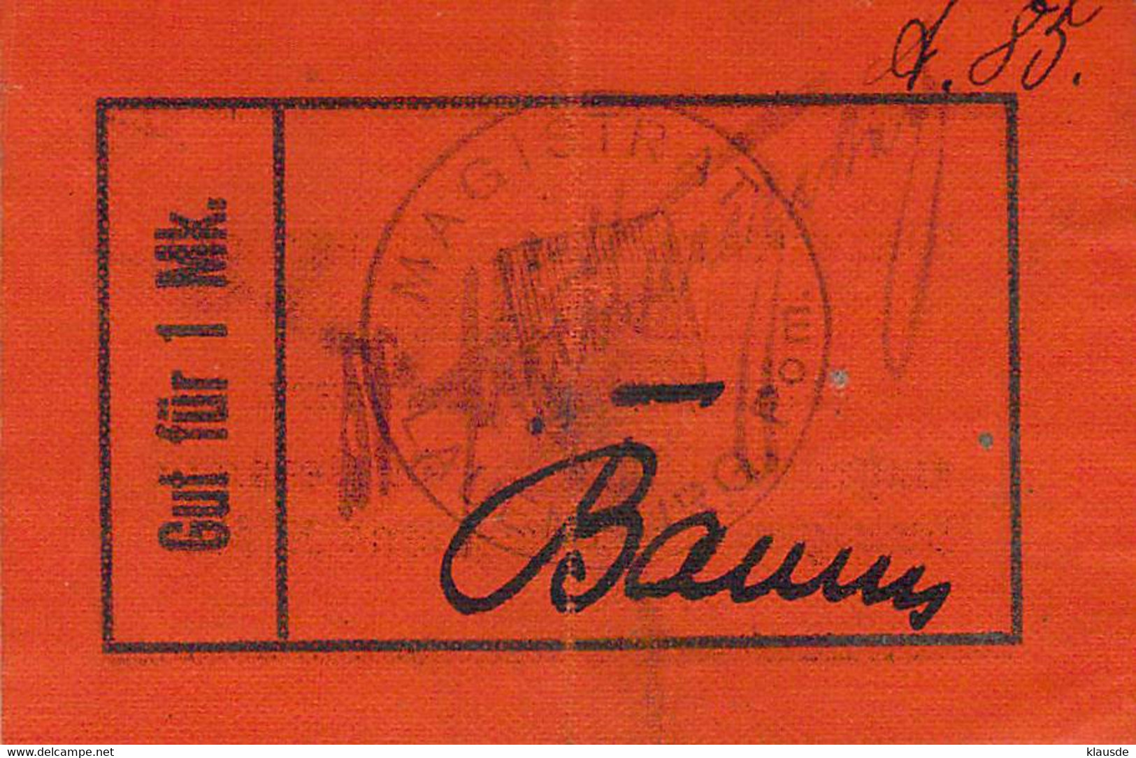 Lauenburg /Pom. (Leborg) Notgeld 1+2 MK Auf Leinenpapier - Primera Guerra Mundial