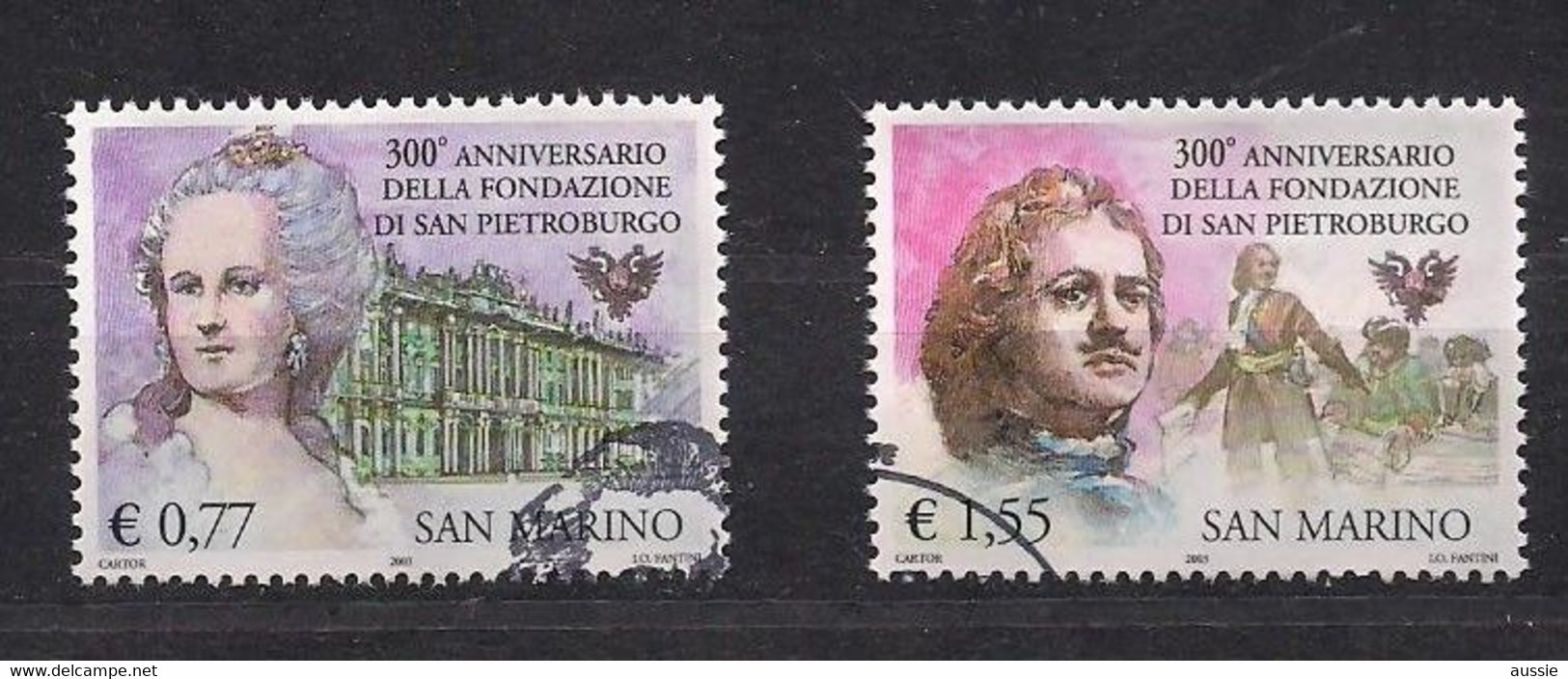 San Marino Saint-Marin 2003 Yvertn° 1896-1897 (°) Oblitéré Used Cote 6,25  € - Oblitérés