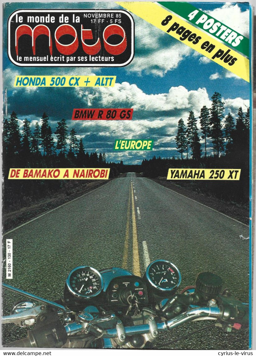 Revue Le Monde De La Moto  ** Yamaha 250 Xt ...Honda 500 Cx - Auto/Moto