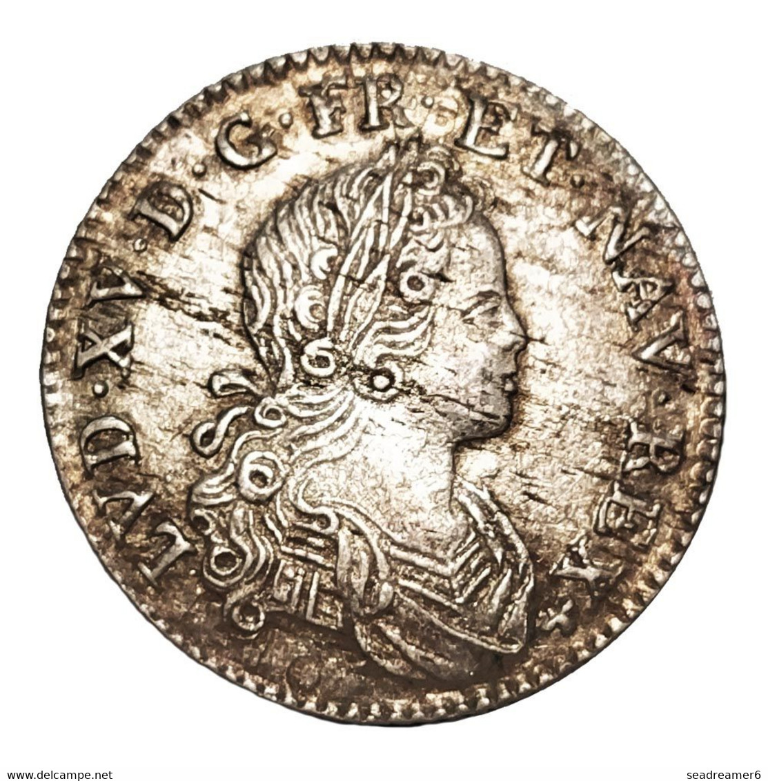 Pièce Royale D'argent - Louis XV - 20 Sols 1/6 D'écu De France Et Navarre 1719 A Paris - 1715-1774 Louis XV Le Bien-Aimé