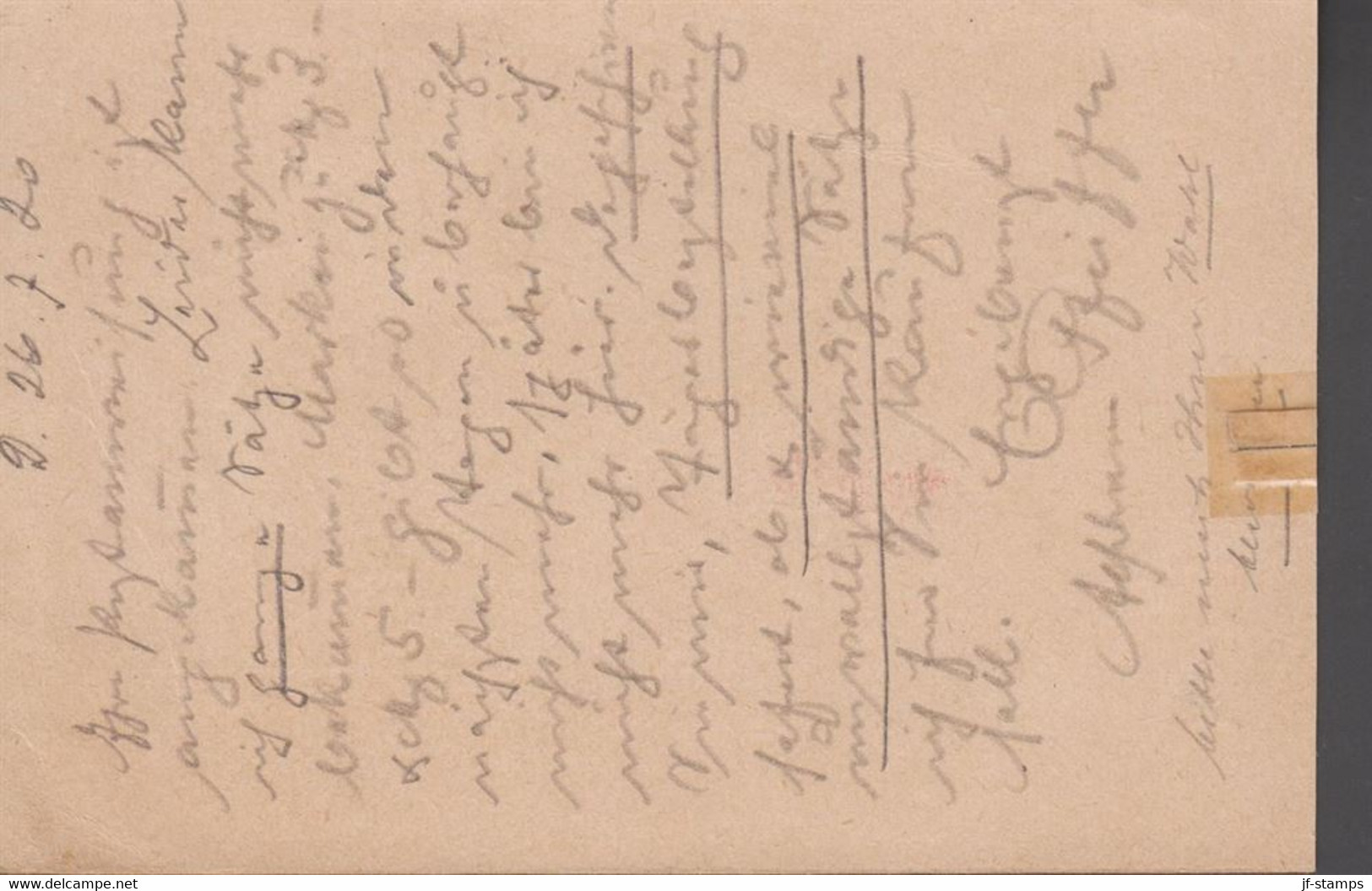 1920. DANZIG. Postkarte._15 Pf. Germania + 15 Pf Germania Cancelled DANZIG BRÖSE 26.7.20.  - JF518989 - Entiers Postaux