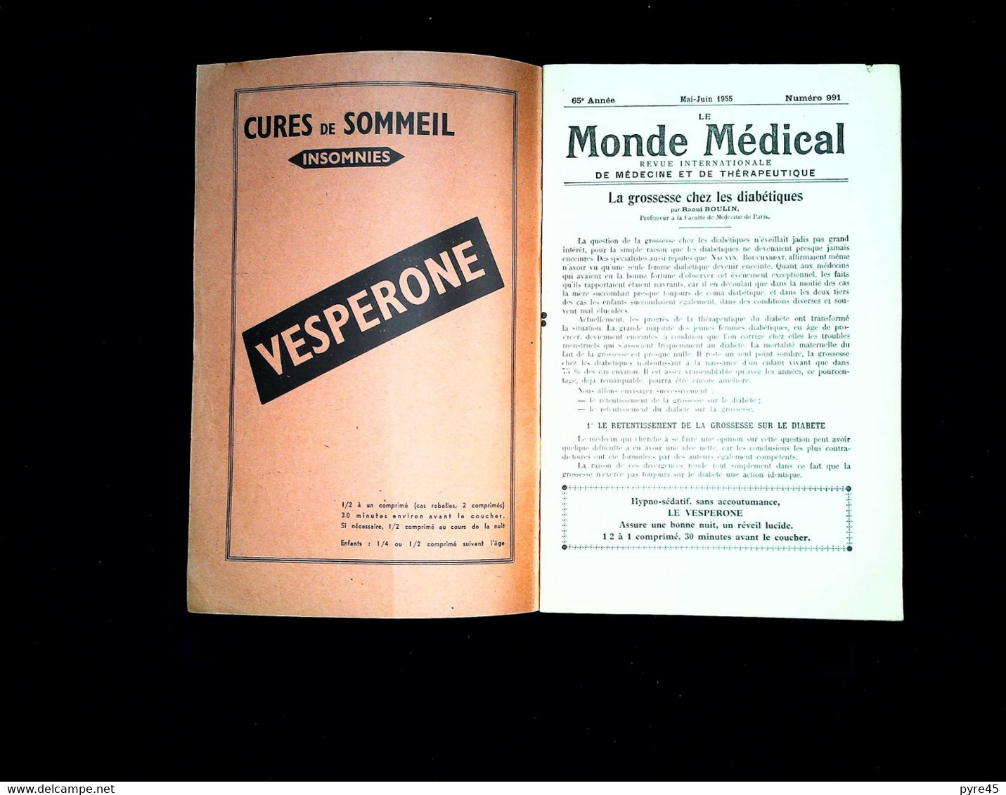 Revue " Le Monde Médical " N° 991, 1955 - Medizin & Gesundheit