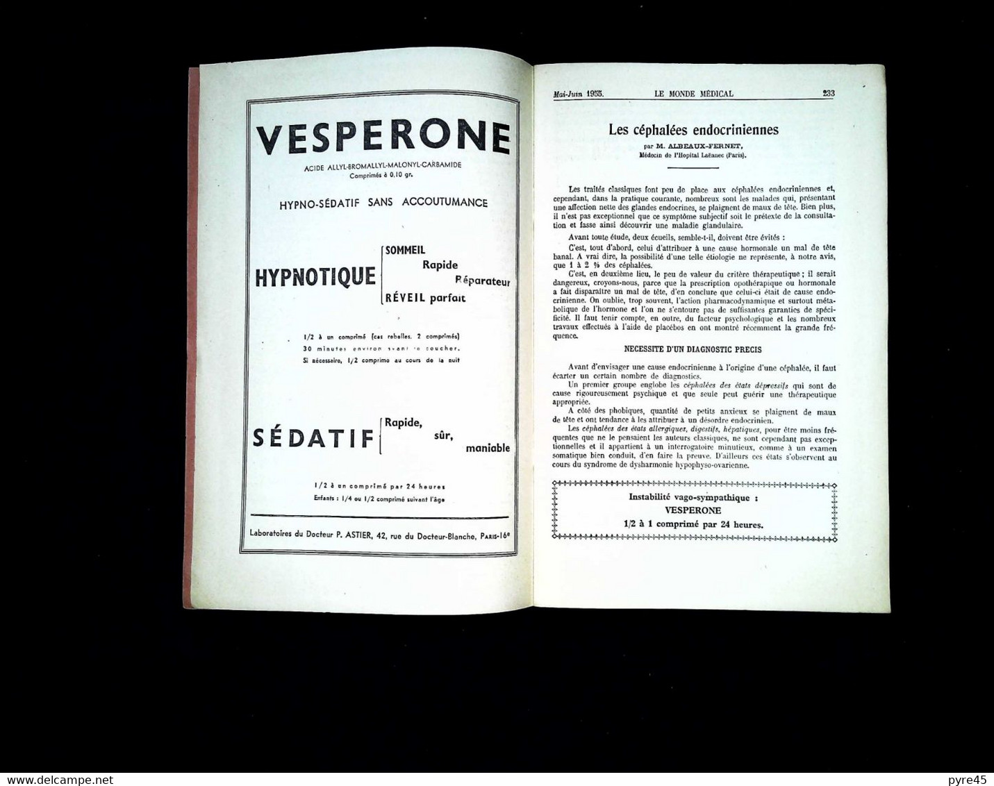 Revue " Le monde médical " n° 991, 1955