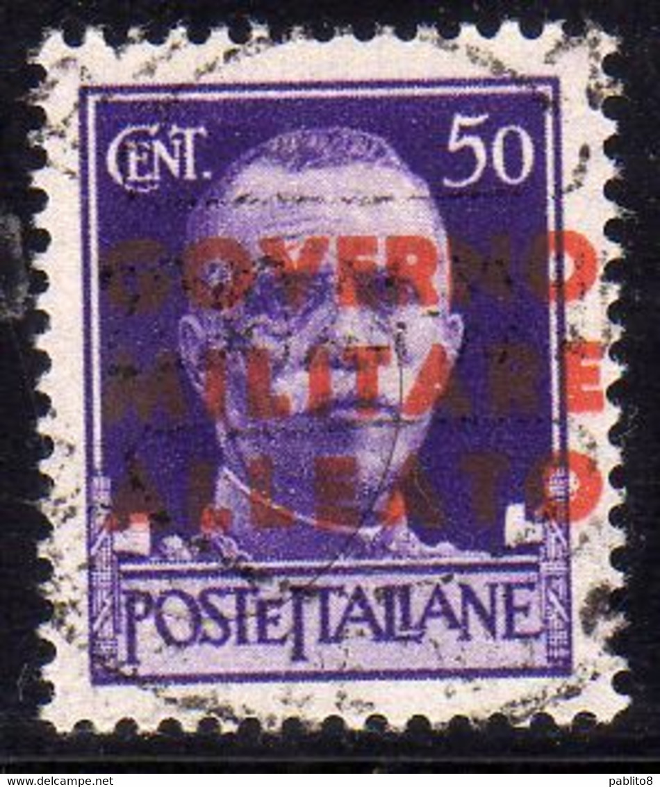 OCCUPAZIONE ANGLO-AMERICANA 1943 NAPOLI CENT 50c USATO USED OBLITERE' - Britisch-am. Bes. Neapel